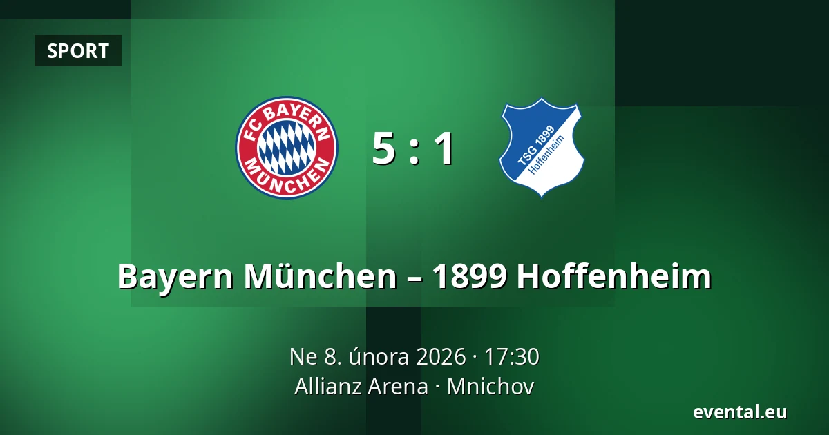 Bayern München – 1899 Hoffenheim — Allianz Arena, Mnichov