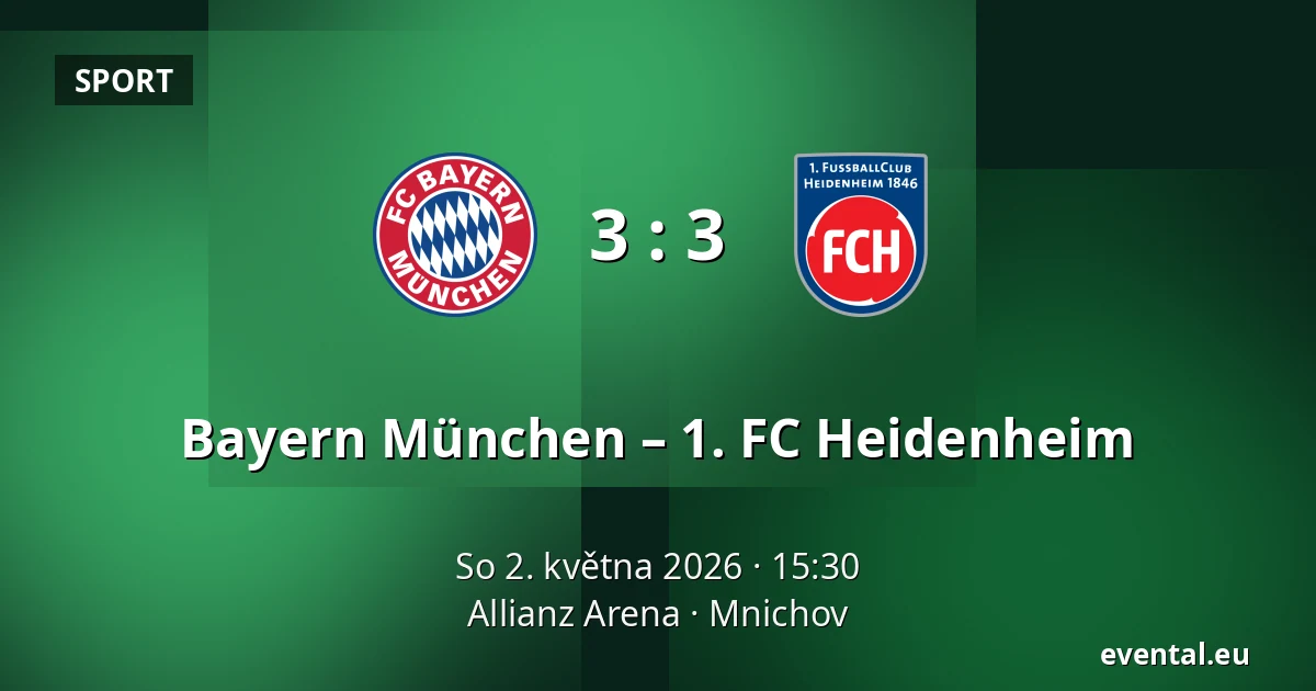 Bayern München – 1. FC Heidenheim — Allianz Arena, Mnichov