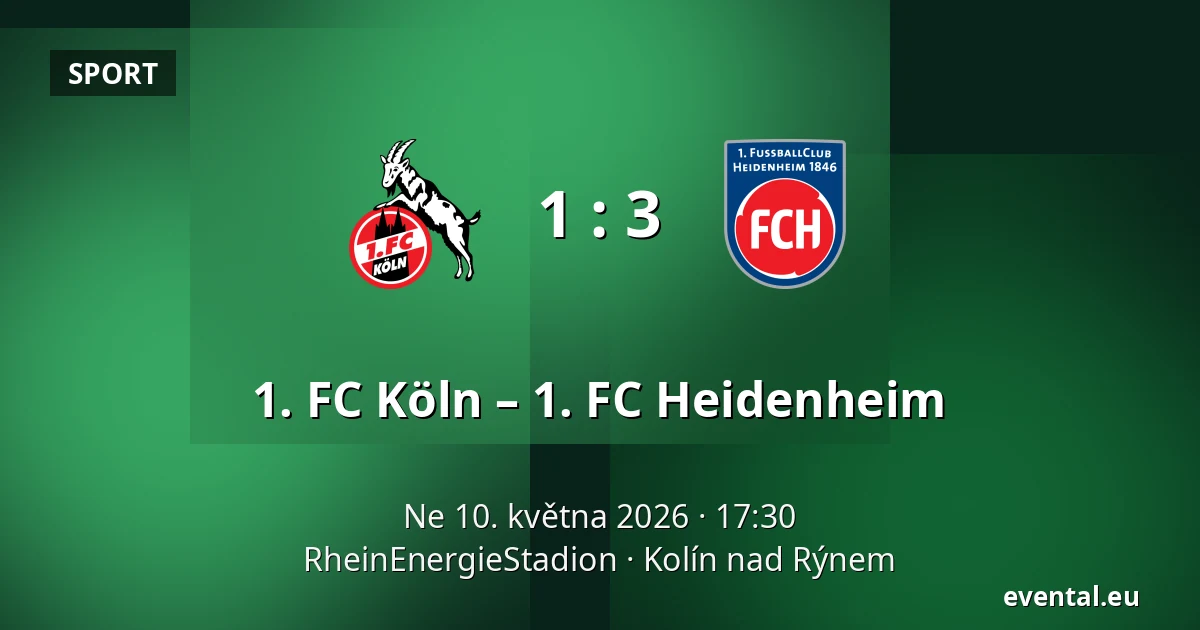 1. FC Köln – 1. FC Heidenheim — RheinEnergieStadion, Kolín nad Rýnem