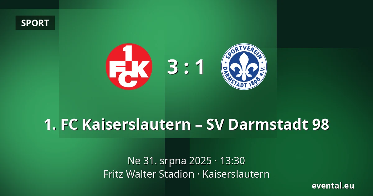 1. FC Kaiserslautern – SV Darmstadt 98 — Fritz Walter Stadion, Kaiserslautern
