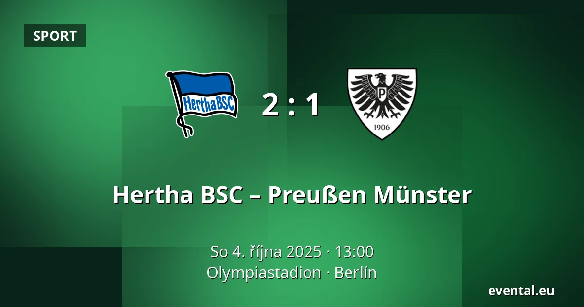Hertha BSC – Preußen Münster — Olympiastadion, Berlín