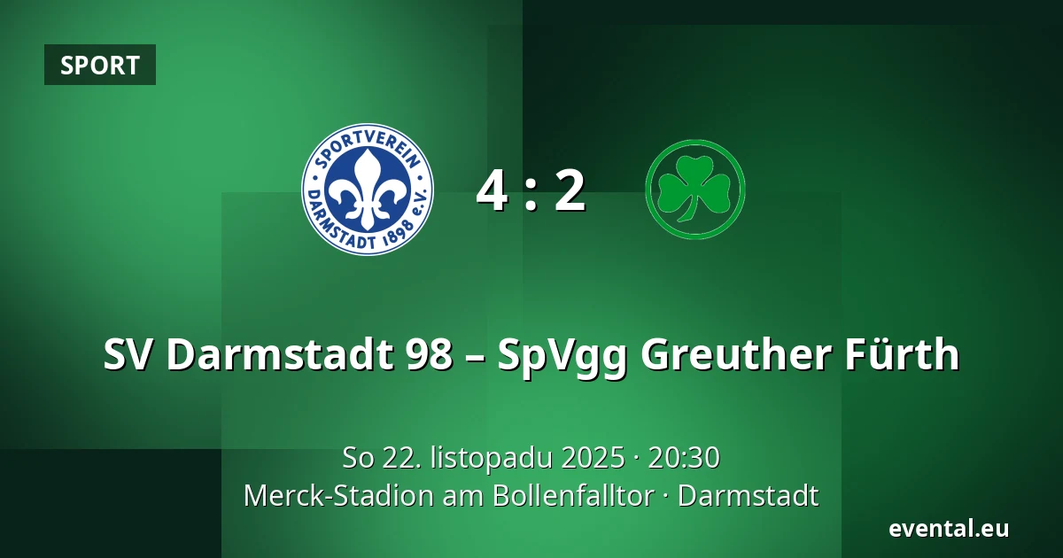 SV Darmstadt 98 – SpVgg Greuther Fürth — Merck-Stadion am Bollenfalltor, Darmstadt