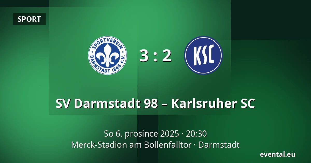 SV Darmstadt 98 – Karlsruher SC — Merck-Stadion am Bollenfalltor, Darmstadt