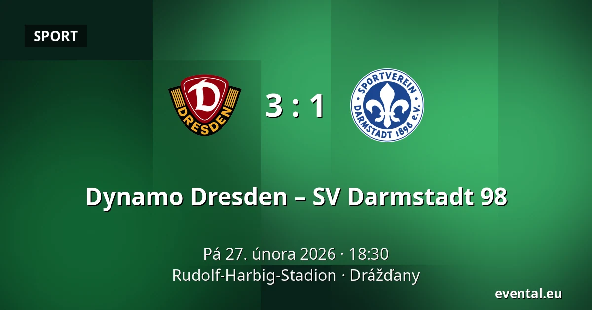 Dynamo Dresden – SV Darmstadt 98 — Rudolf-Harbig-Stadion, Drážďany