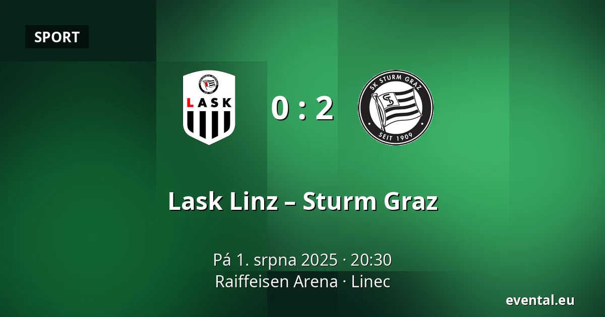 Lask Linz – Sturm Graz — Raiffeisen Arena, Linec