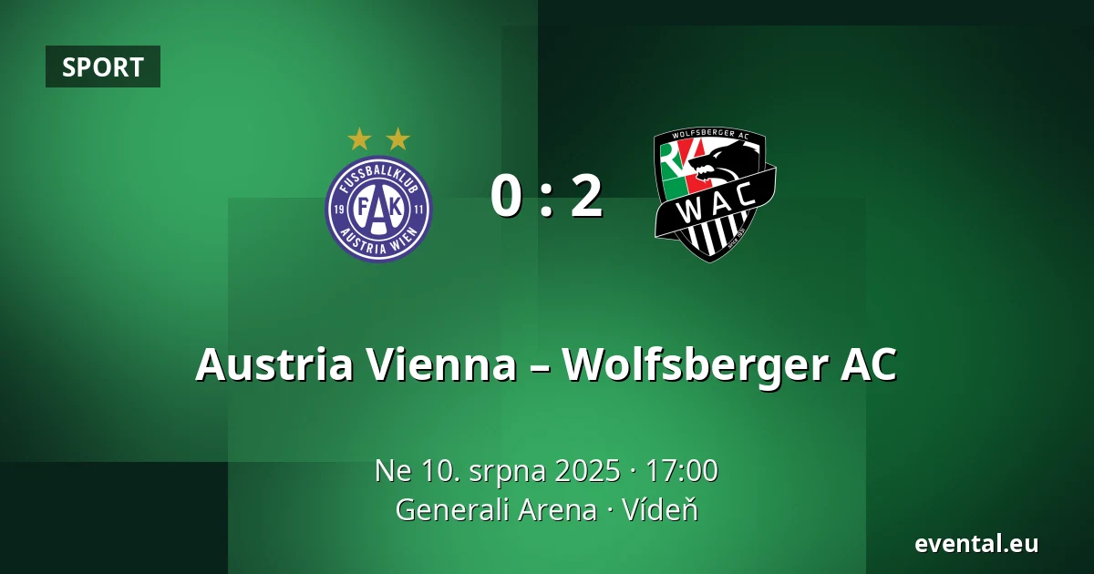 Austria Vienna – Wolfsberger AC — Generali Arena, Vídeň