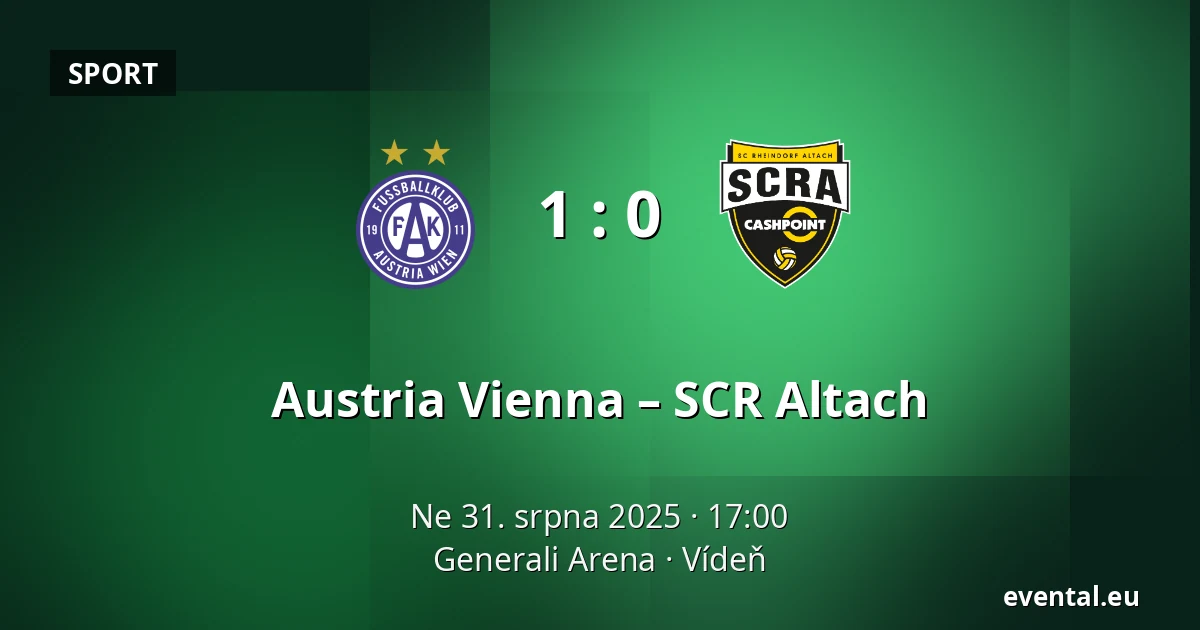 Austria Vienna – SCR Altach — Generali Arena, Vídeň