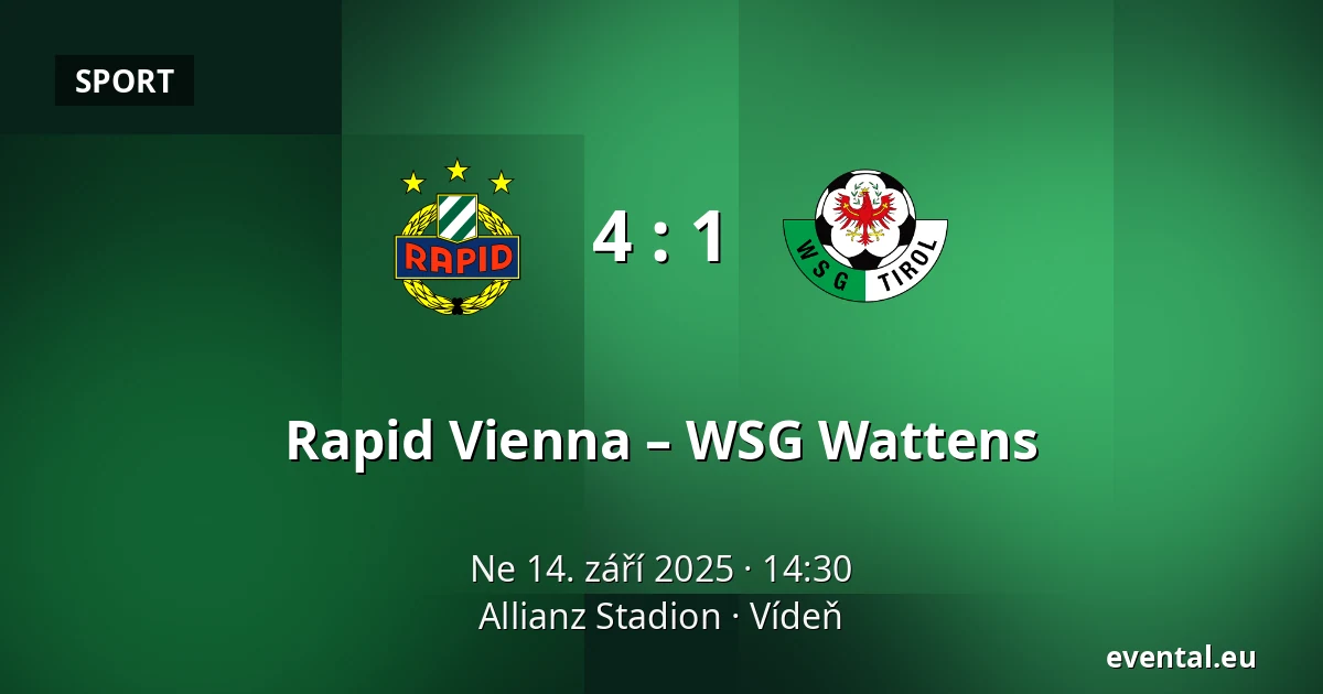Rapid Vienna – WSG Wattens — Allianz Stadion, Vídeň