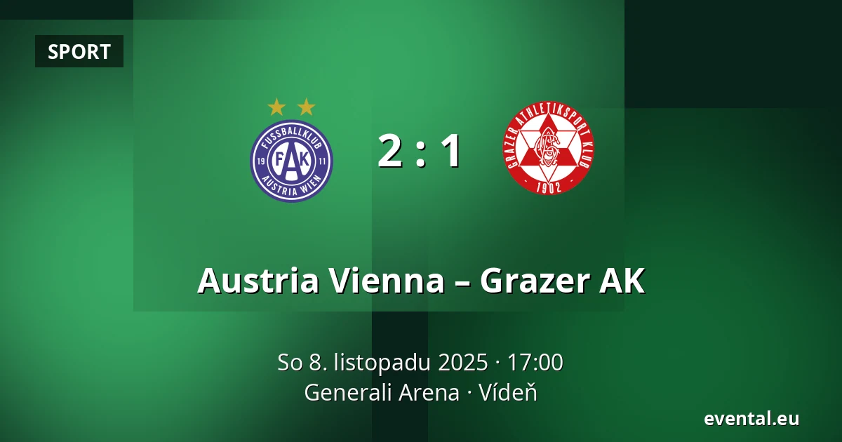 Austria Vienna – Grazer AK — Generali Arena, Vídeň