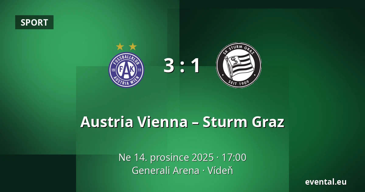Austria Vienna – Sturm Graz — Generali Arena, Vídeň