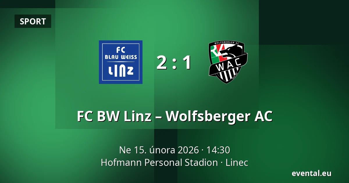 FC BW Linz – Wolfsberger AC — Hofmann Personal Stadion, Linec
