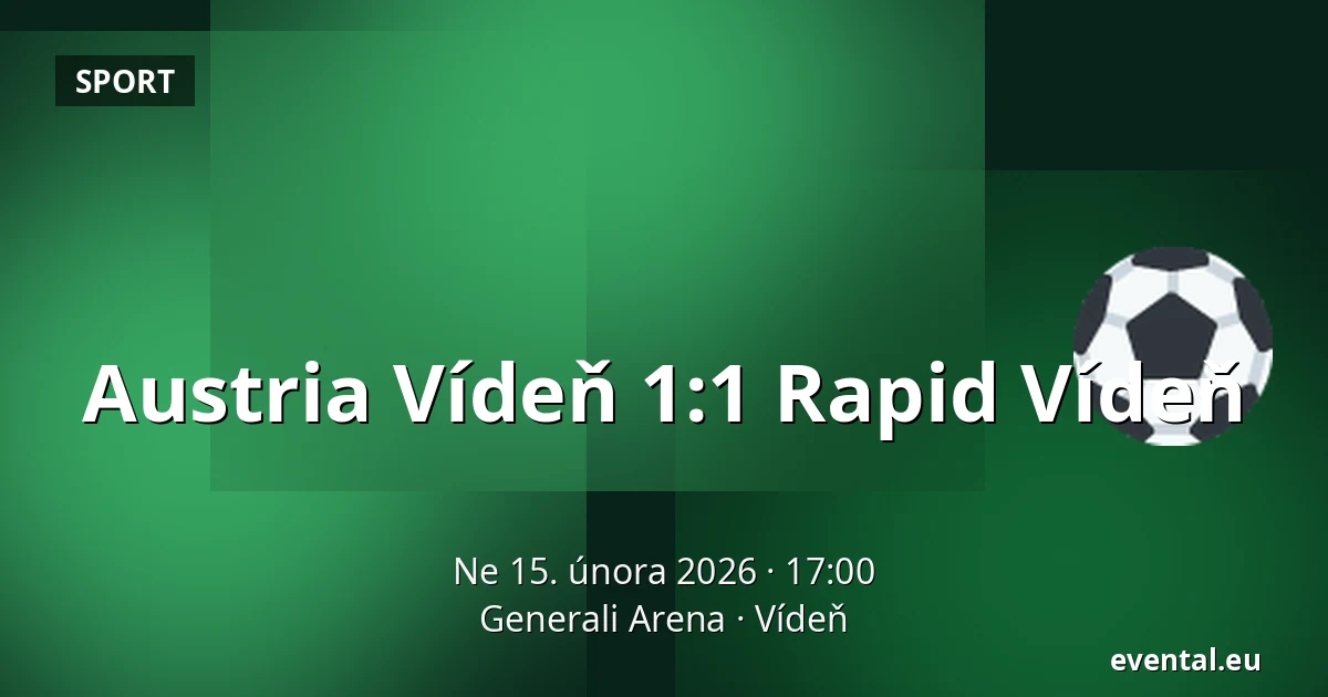 Austria Vídeň - Rapid Vídeň — Generali Arena, Vídeň