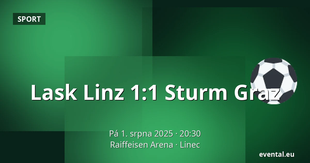 Lask Linz - Sturm Graz — Raiffeisen Arena, Linec