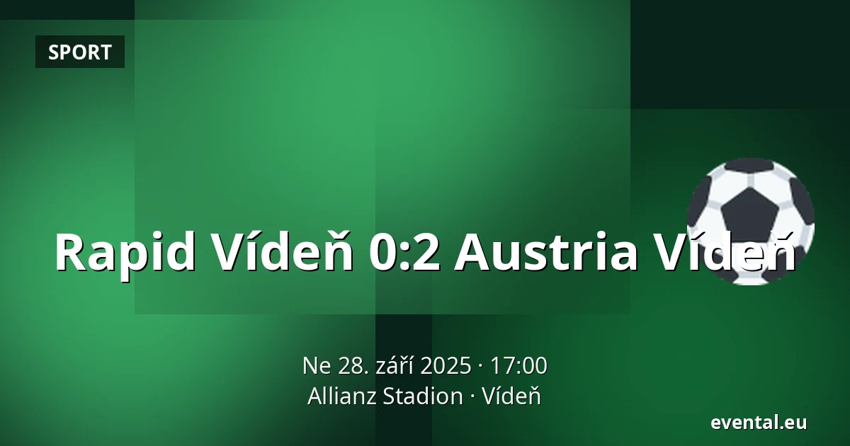 Rapid Vídeň - Austria Vídeň — Allianz Stadion, Vídeň