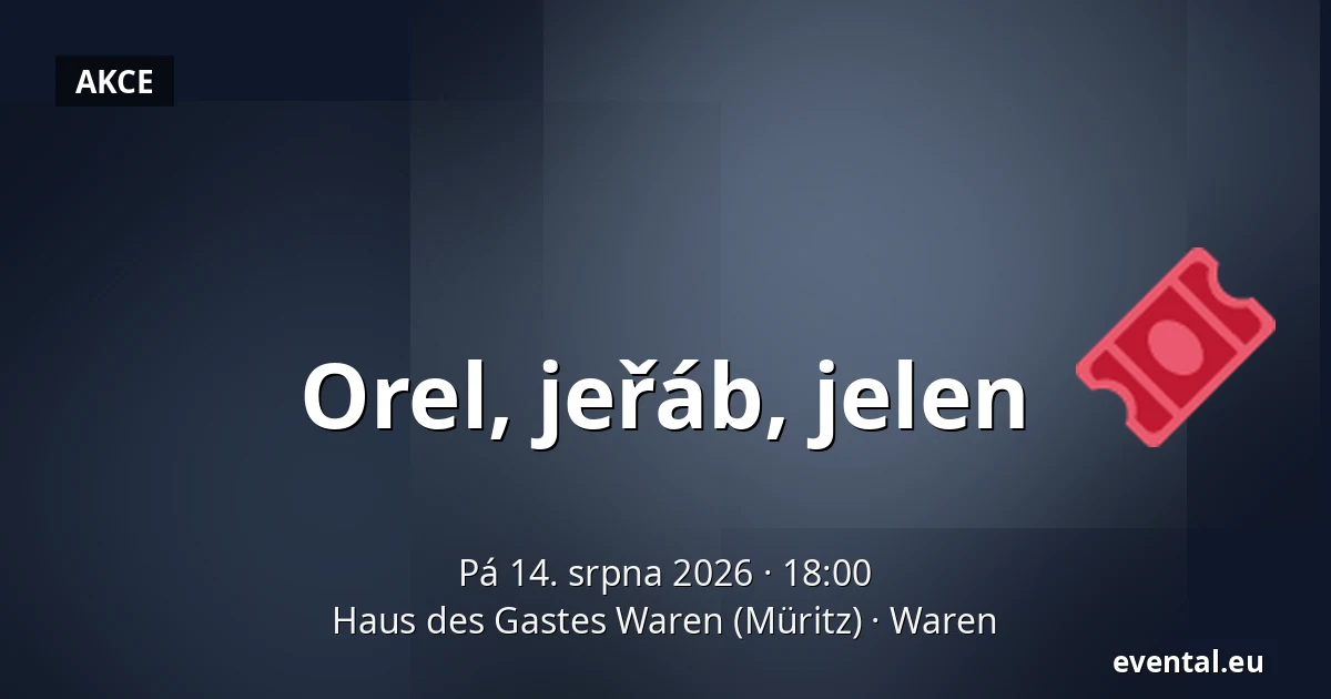 Orel, jeřáb, jelen — Haus des Gastes Waren (Müritz), Waren