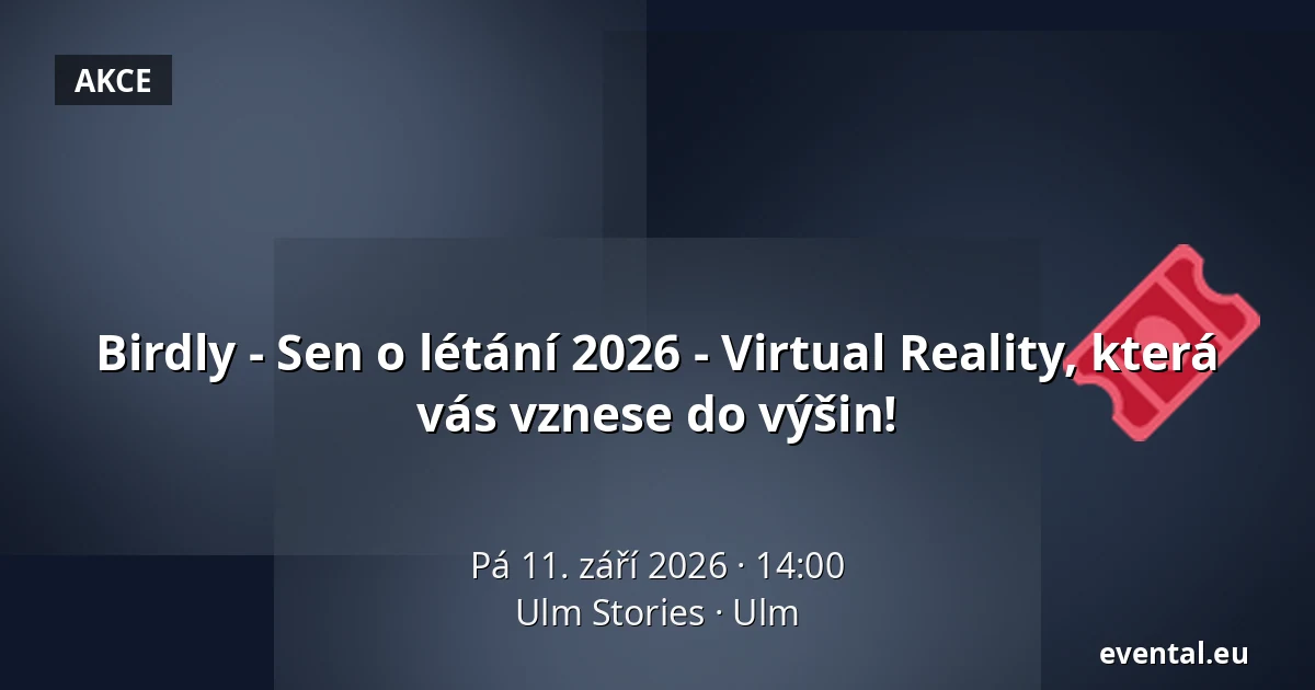 Birdly - Sen o létání 2026 - Virtual Reality, která vás vznese do výšin! — Ulm Stories, Ulm