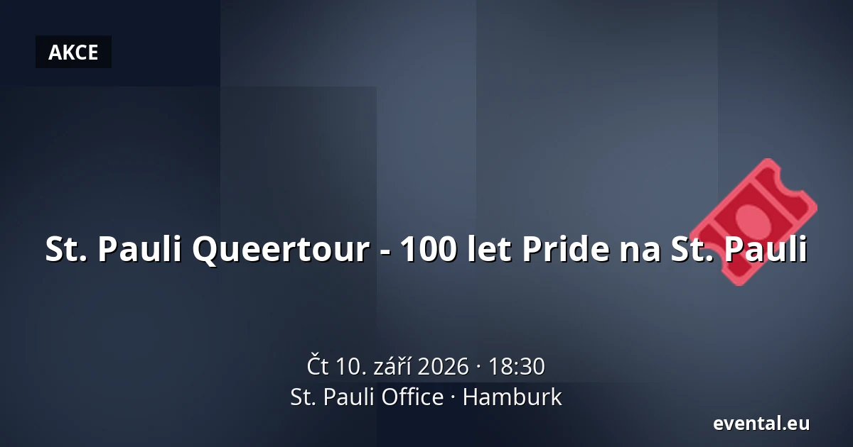 St. Pauli Queertour - 100 let Pride na St. Pauli — St. Pauli Office, Hamburk