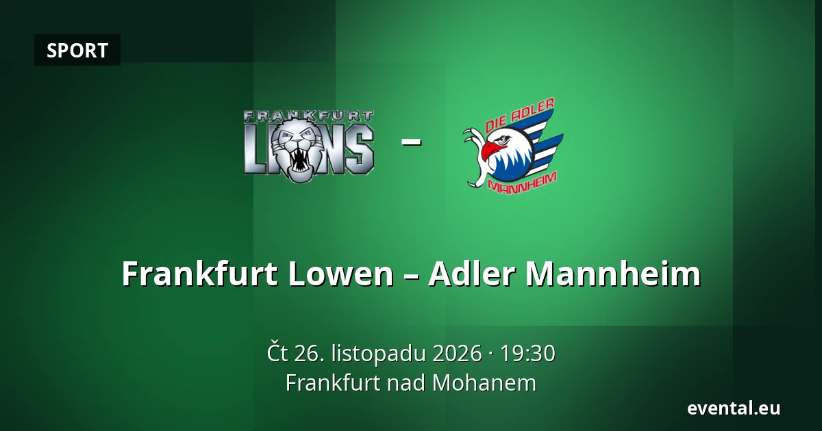 Frankfurt Lowen – Adler Mannheim — Frankfurt nad Mohanem