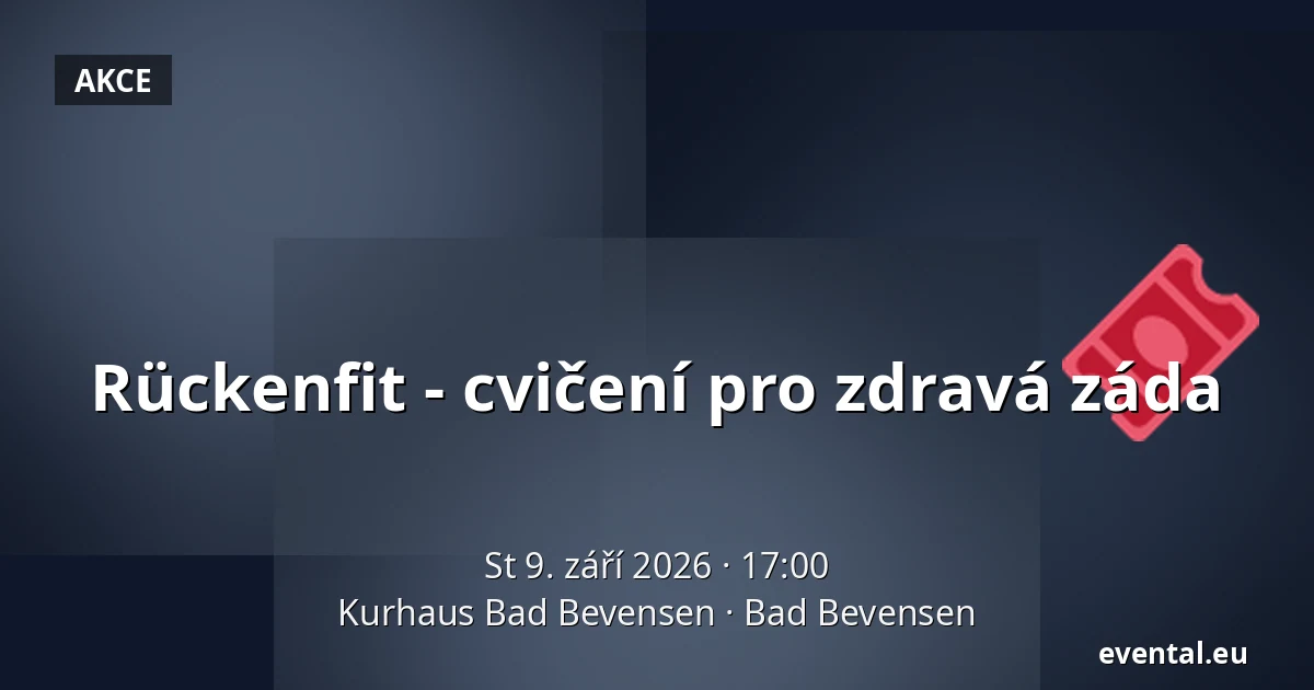 Rückenfit - cvičení pro zdravá záda — Kurhaus Bad Bevensen, Bad Bevensen