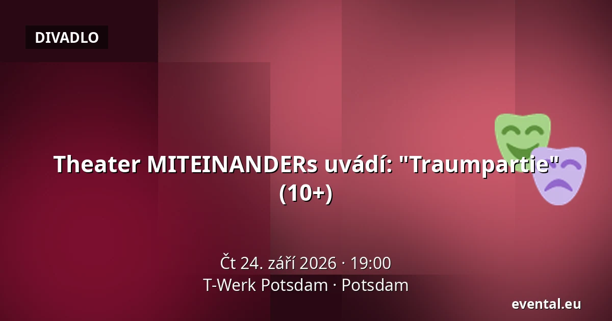 Theater MITEINANDERs uvádí: "Traumpartie" (10+) — T-Werk Potsdam, Potsdam