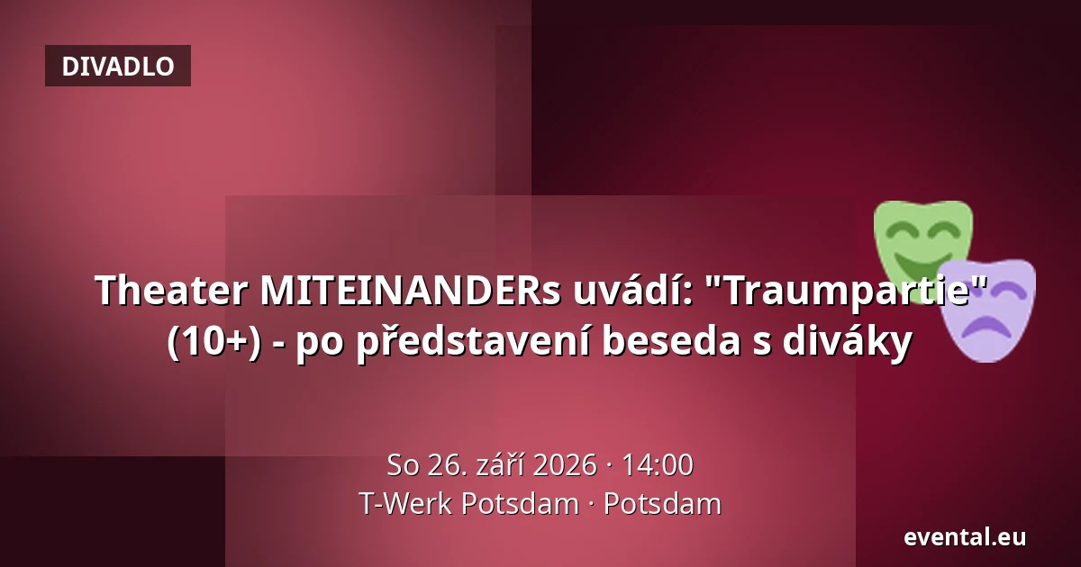 Theater MITEINANDERs uvádí: "Traumpartie" (10+) - po představení beseda s diváky — T-Werk Potsdam, Potsdam