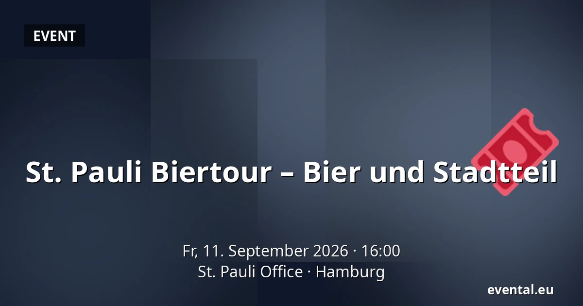 St. Pauli Biertour – Bier und Stadtteil — St. Pauli Office, Hamburg