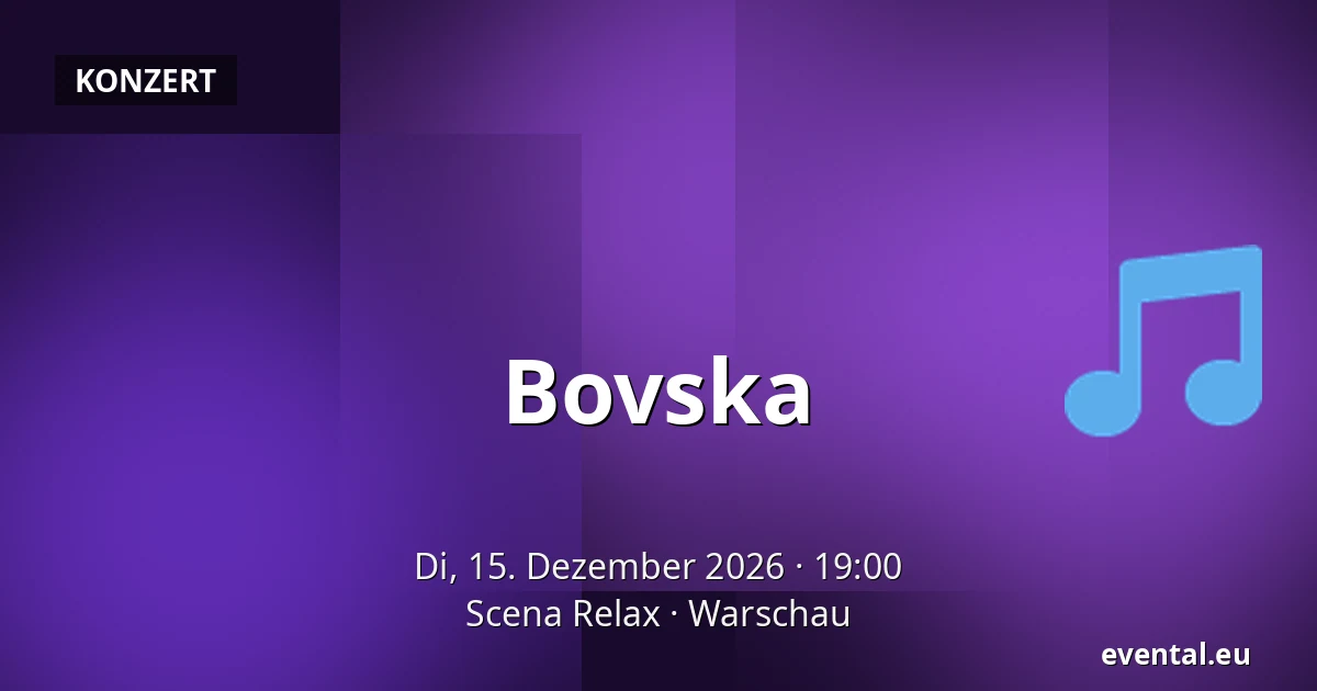 Bovska — Scena Relax, Warschau
