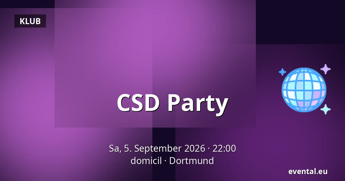 CSD Party — domicil, Dortmund