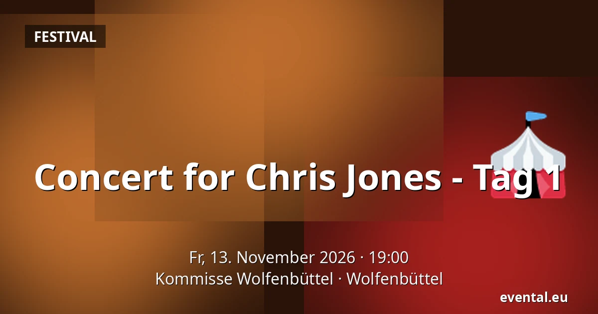 Concert for Chris Jones - Tag 1 — Kommisse Wolfenbüttel, Wolfenbüttel