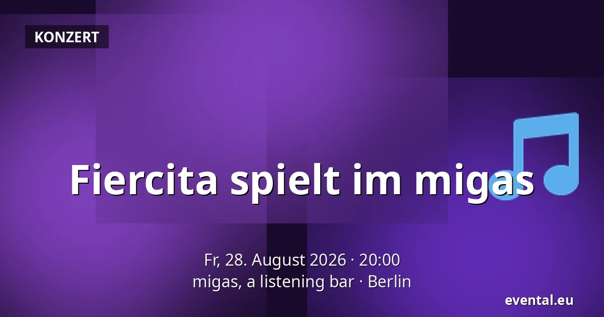 Fiercita spielt im migas — migas, a listening bar, Berlin