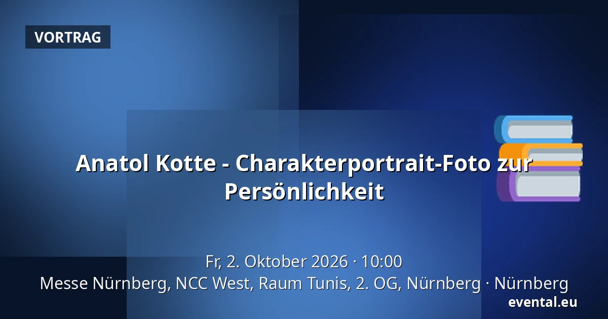 Anatol Kotte - Charakterportrait-Foto zur Persönlichkeit — Messe Nürnberg, NCC West, Raum Tunis, 2. OG, Nürnberg, Nürnberg