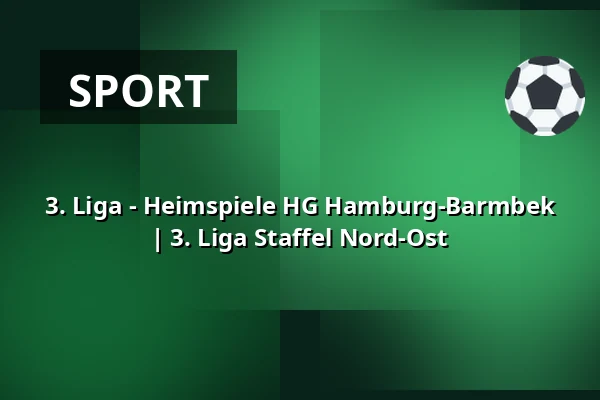 3. Liga - Heimspiele HG Hamburg-Barmbek | 3. Liga Staffel Nord-Ost — Sporthalle Wandsbek, Hamburg