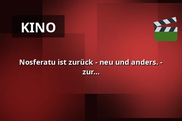 Nosferatu ist zurück - neu und anders. - zeitlose, berührende Klänge und Melodien zur Neuentdeckung eines filmischen Mythos — Soziokulturelles Zentrum Speicher, Schwerin