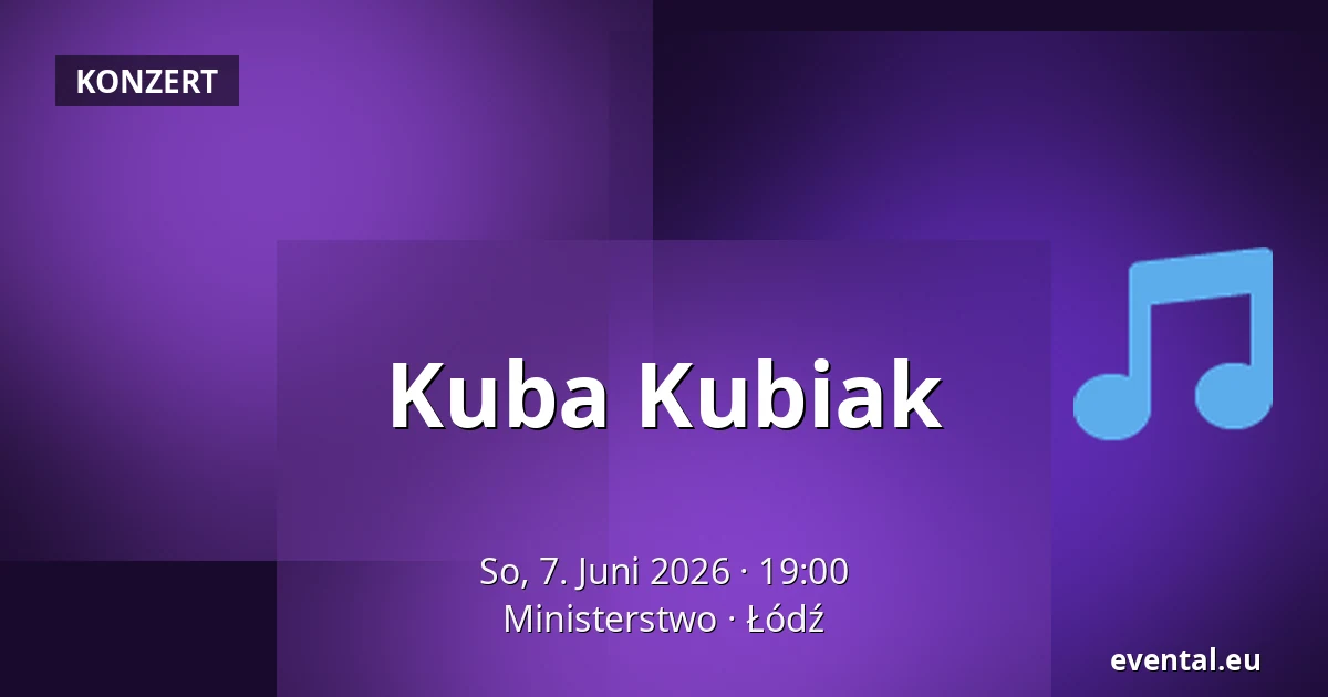 Kuba Kubiak — Ministerstwo, Łódź