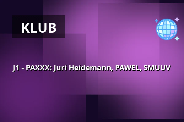 J1 - PAXXX: Juri Heidemann, PAWEL, SMUUV — Jasna 1, Warschau