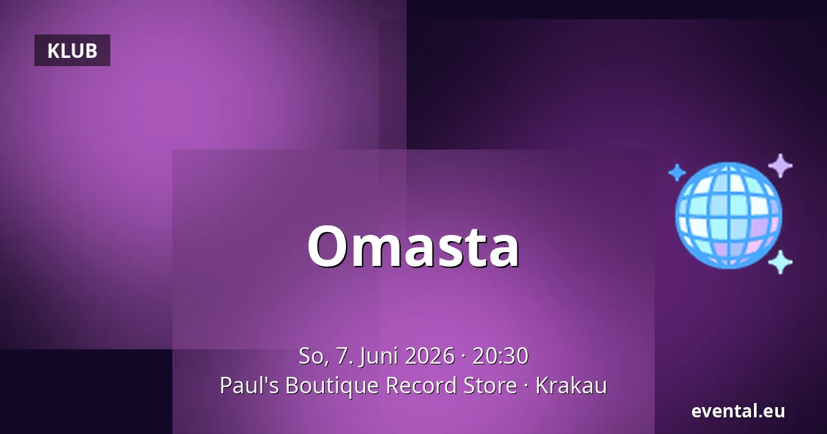 Omasta — Paul's Boutique Record Store, Krakau