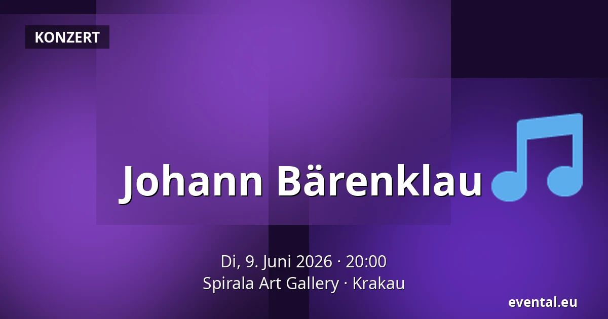 Johann Bärenklau — Spirala Art Gallery, Krakau
