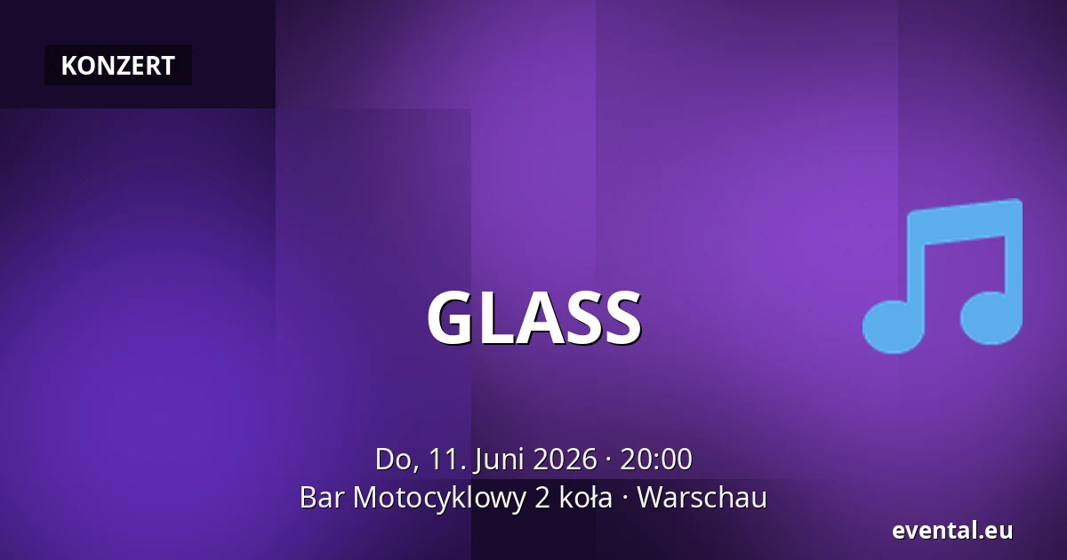 GLASS — Bar Motocyklowy 2 koła, Warschau