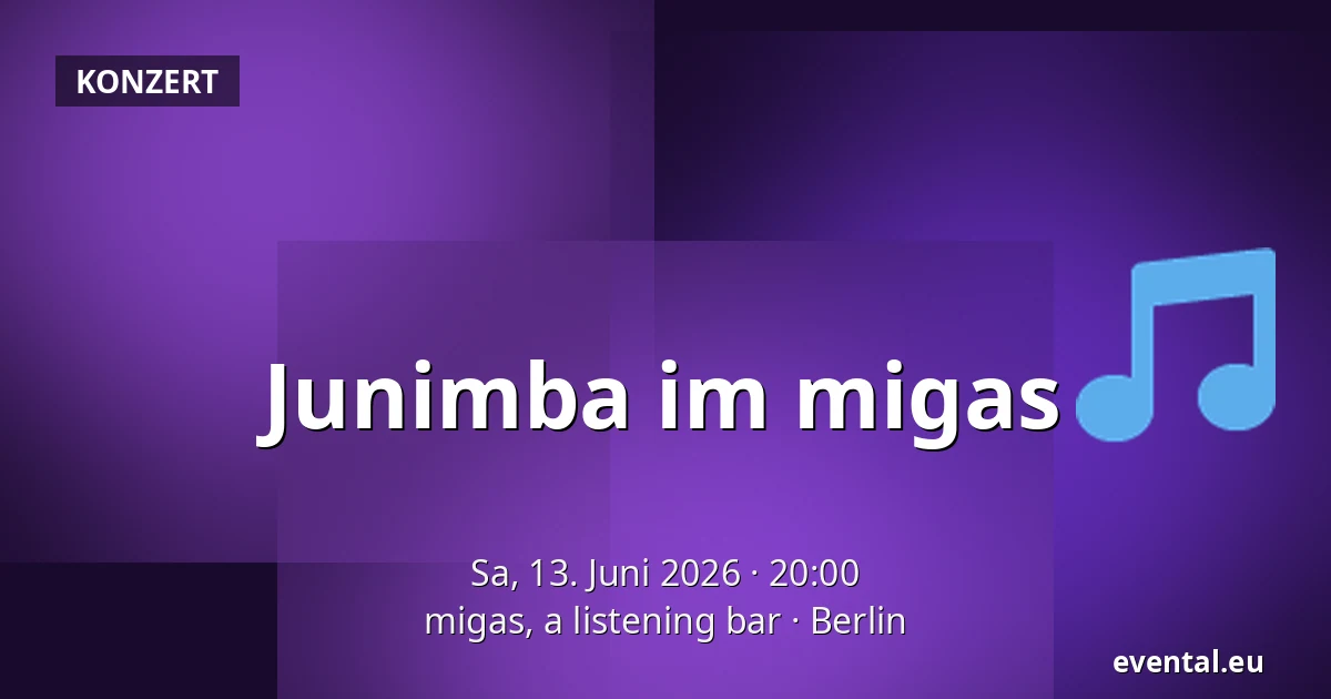 Junimba im migas — migas, a listening bar, Berlin