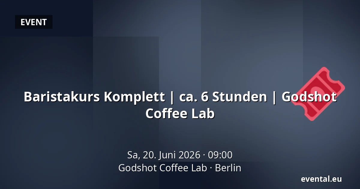 Baristakurs Komplett | ca. 6 Stunden | Godshot Coffee Lab — Godshot Coffee Lab, Berlin