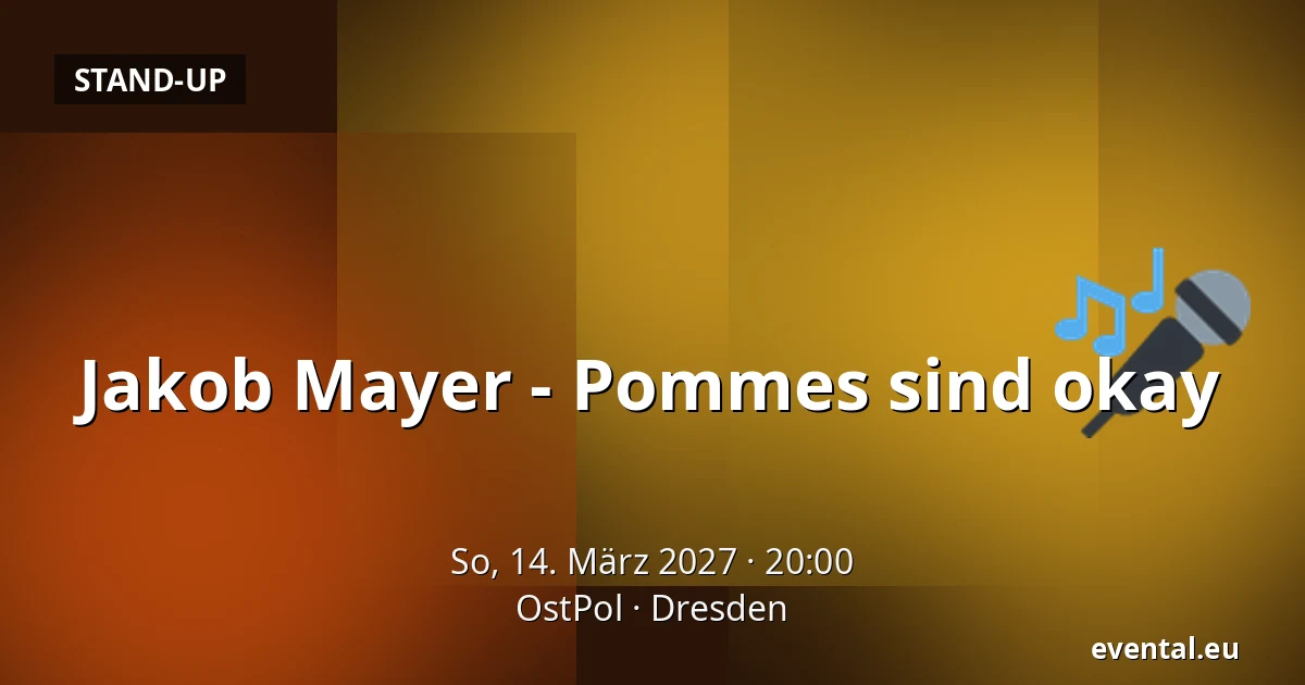 Jakob Mayer - Pommes sind okay — OstPol, Dresden