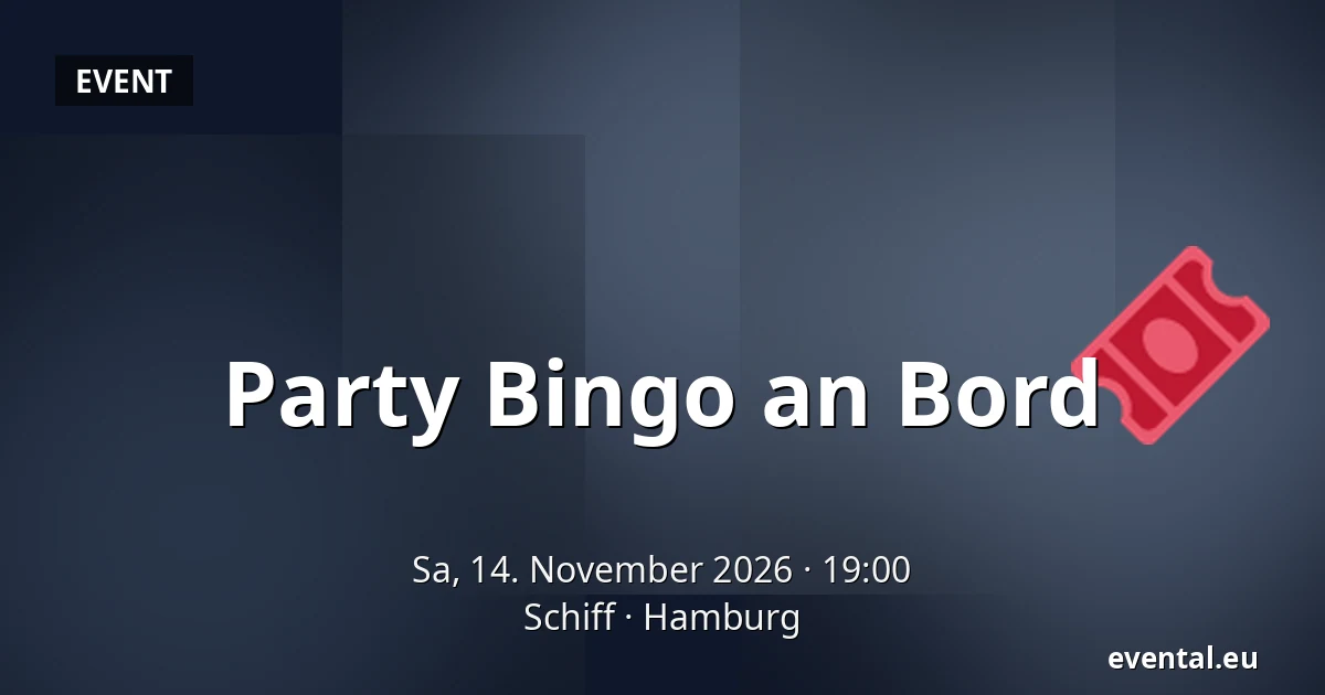 Party Bingo an Bord — Schiff, Hamburg