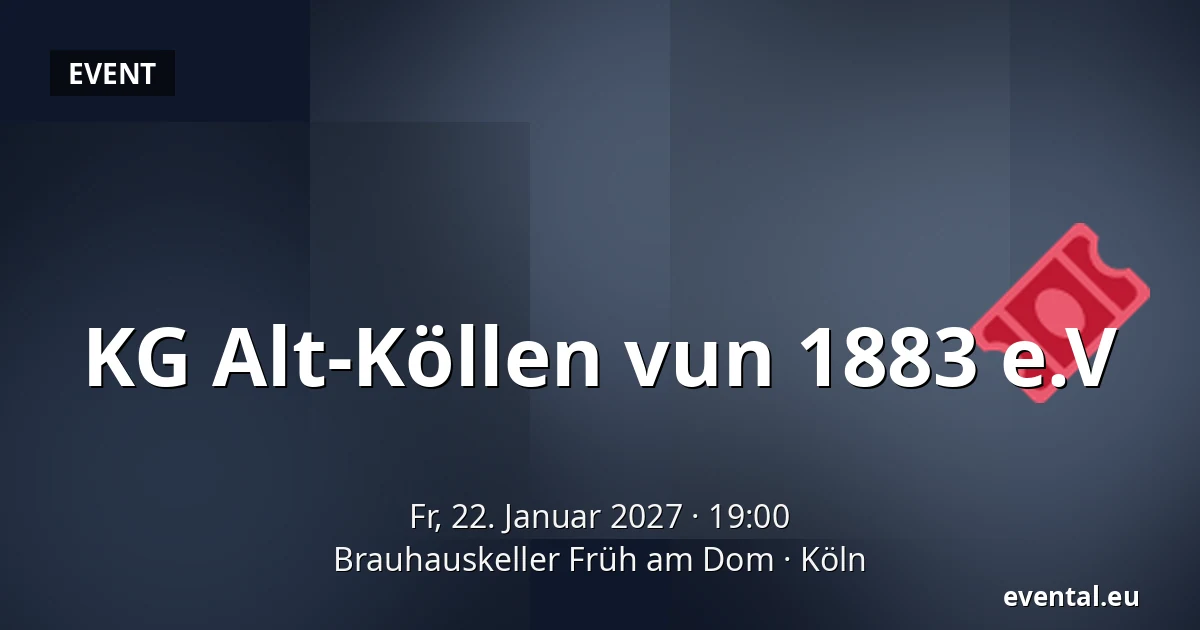 KG Alt-Köllen vun 1883 e.V — Brauhauskeller Früh am Dom, Köln