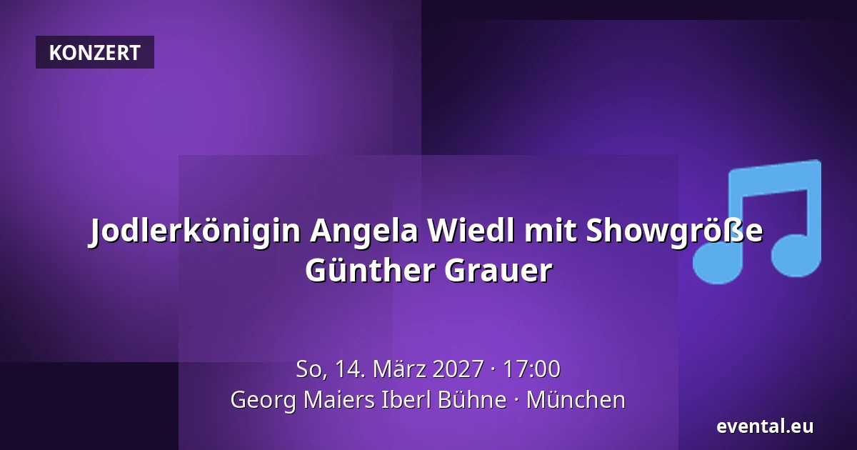 Jodlerkönigin Angela Wiedl mit Showgröße Günther Grauer — Georg Maiers Iberl Bühne, München