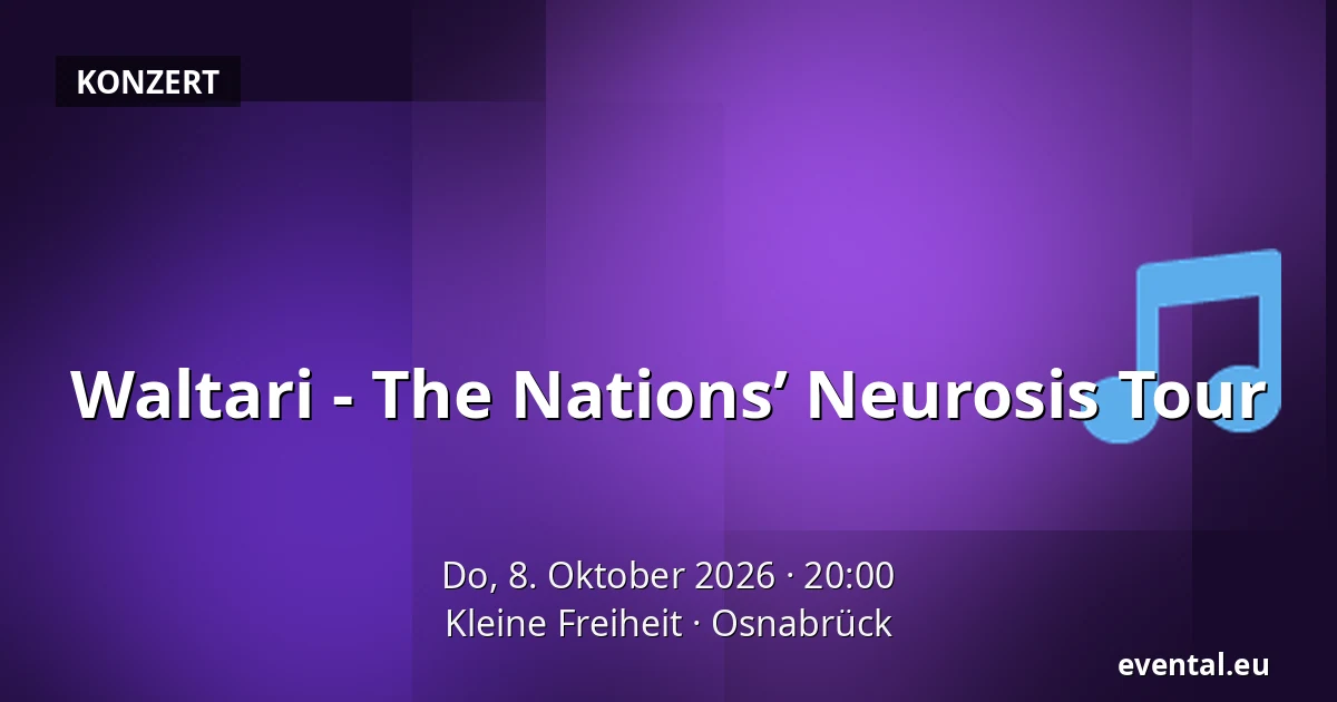 Waltari - The Nations’ Neurosis Tour — Kleine Freiheit, Osnabrück