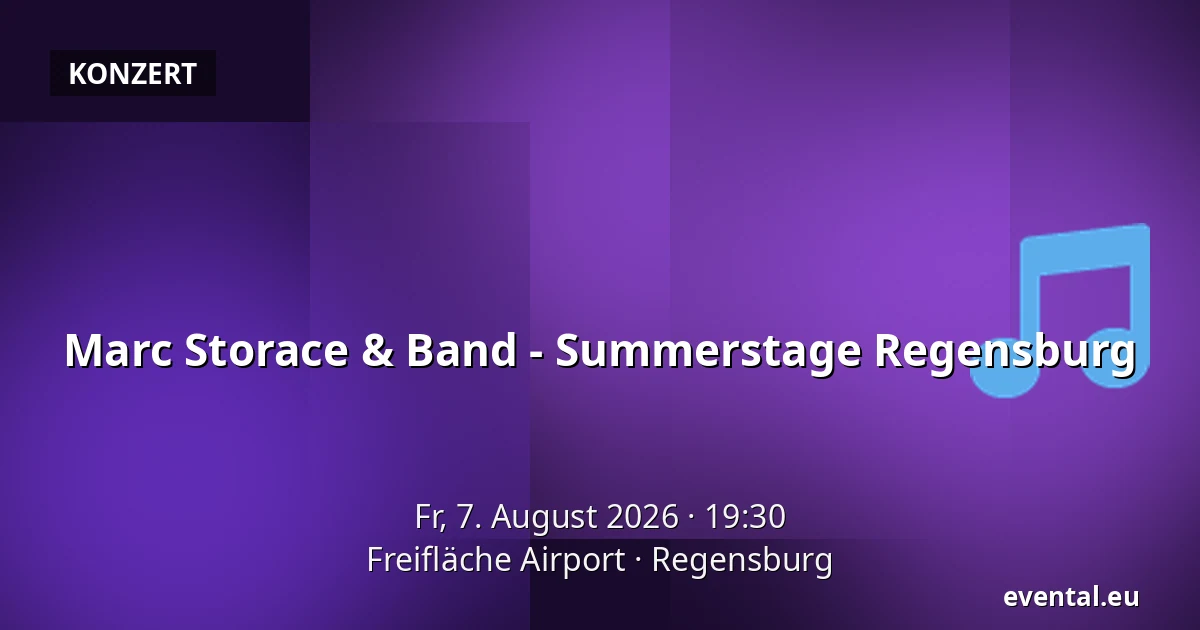 Marc Storace & Band - Summerstage Regensburg — Freifläche Airport, Regensburg
