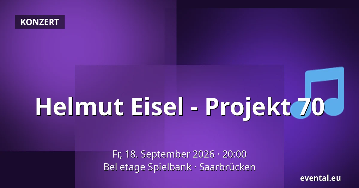Helmut Eisel - Projekt 70 — Bel etage Spielbank, Saarbrücken