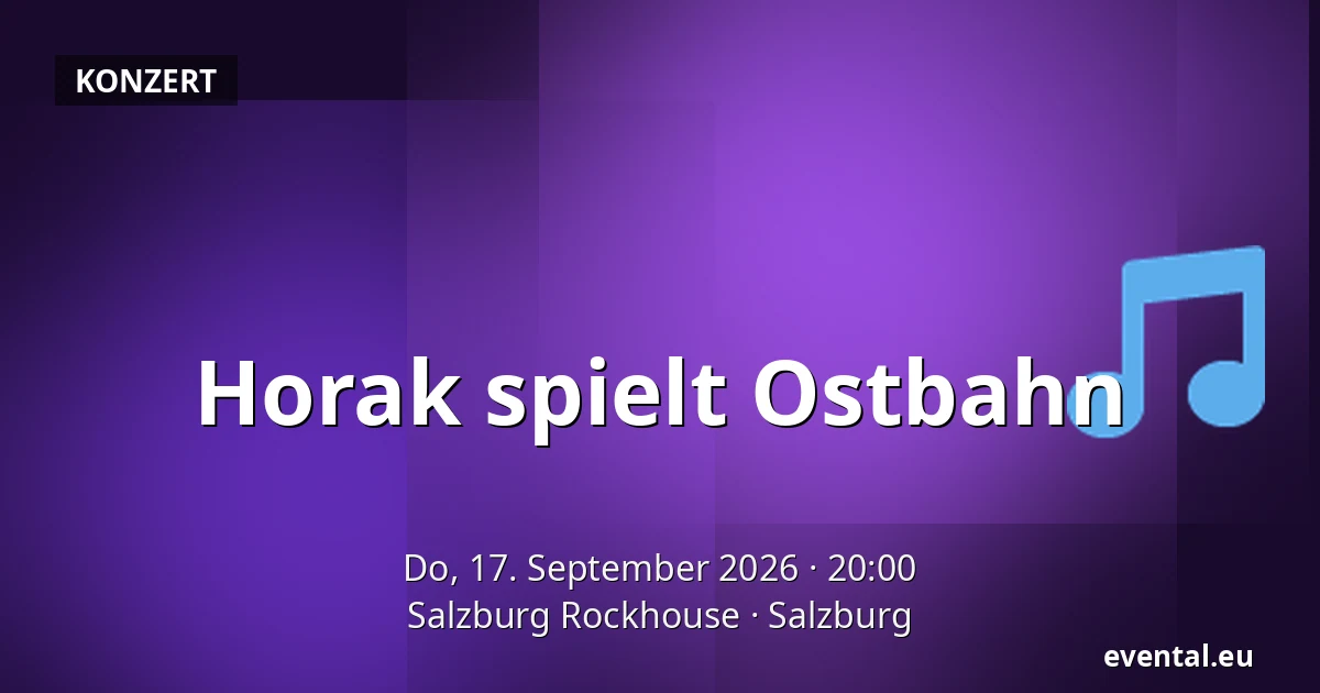 Horak spielt Ostbahn — Salzburg Rockhouse, Salzburg