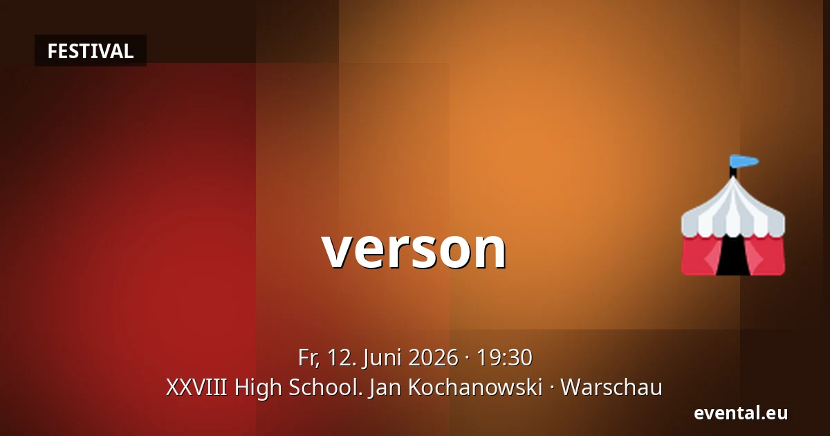 verson — XXVIII High School. Jan Kochanowski, Warschau