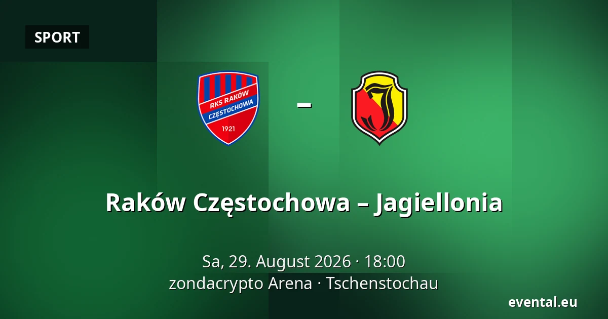 Raków Częstochowa – Jagiellonia — zondacrypto Arena, Tschenstochau